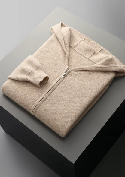 Pure Extra-Fine Merino Wool Zipper Hoodie, view 13
