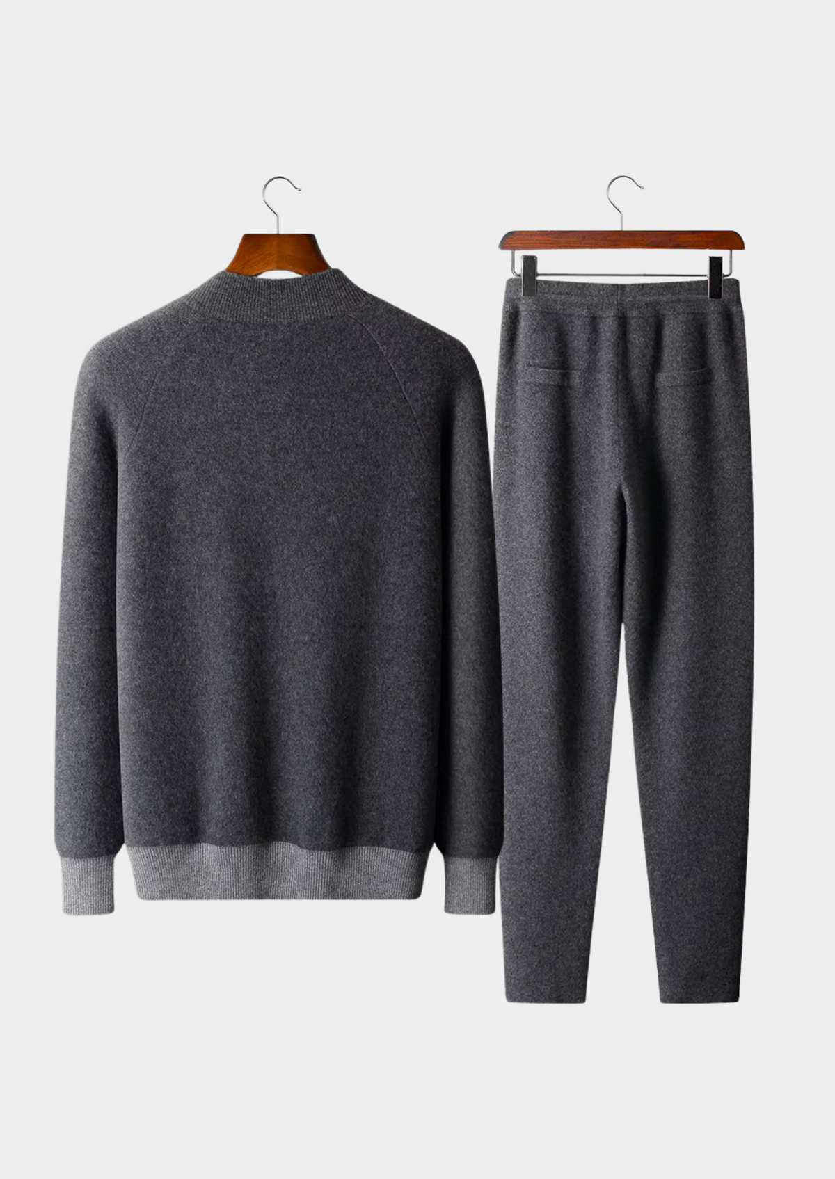 Premium Cashmere Dark Gray Torino Leisure Set, view 2
