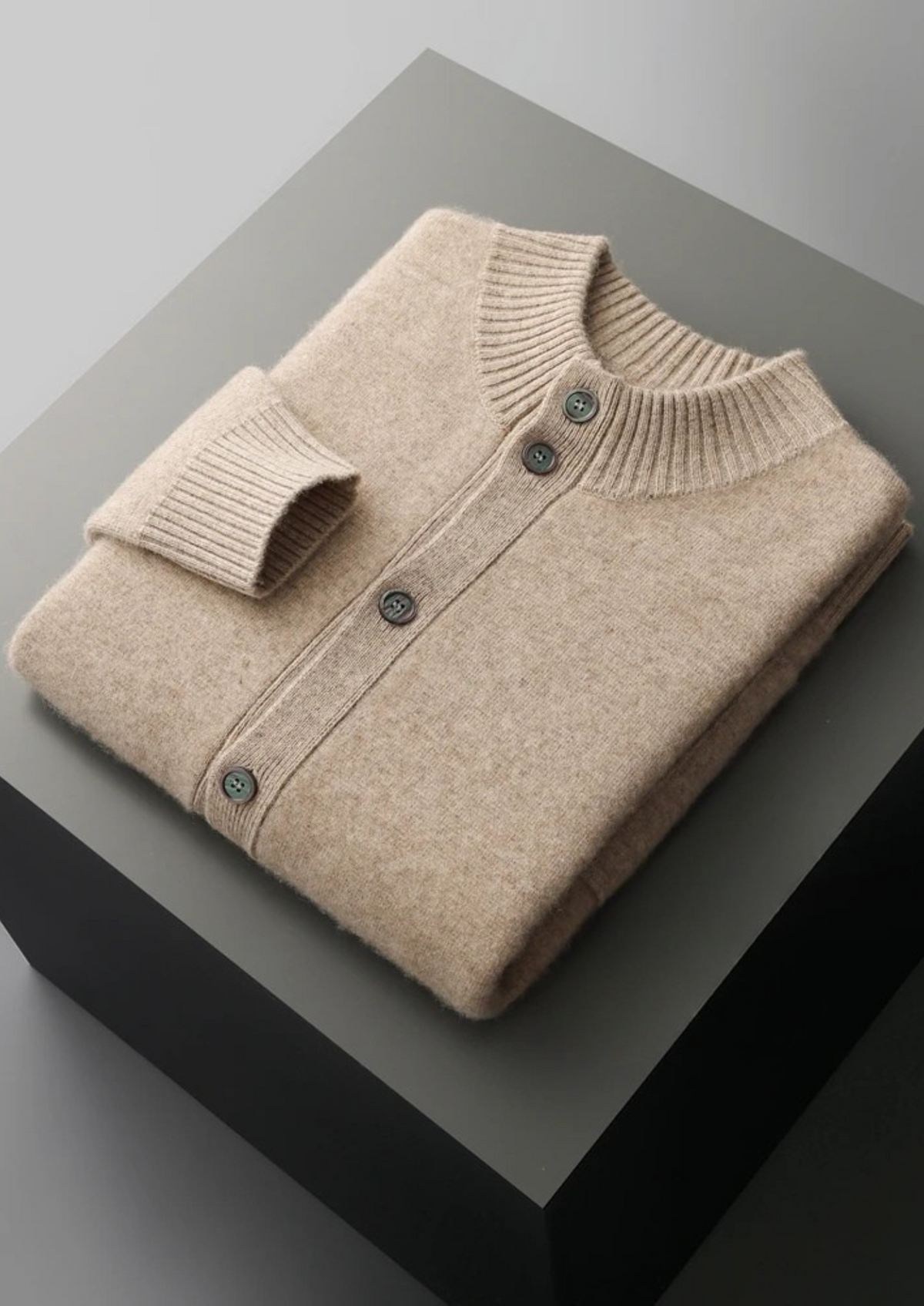 Premium Cashmere Button Cardigan, view 3