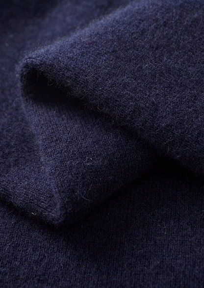 Pure Extra-Fine Merino Wool Two-Tone Polo Cardigan, view 5