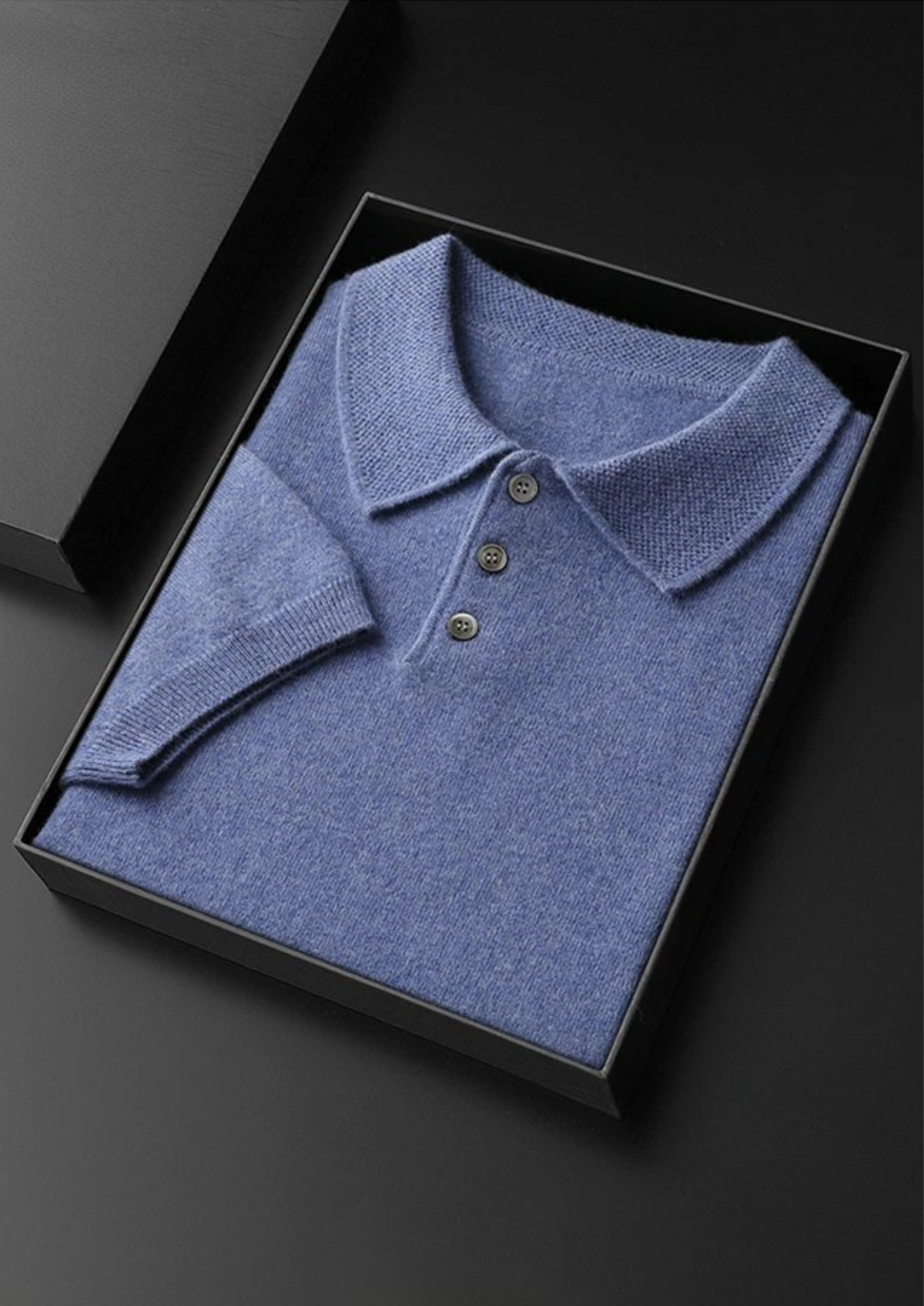 Premium Cashmere Classic Polo Shirt, view 10