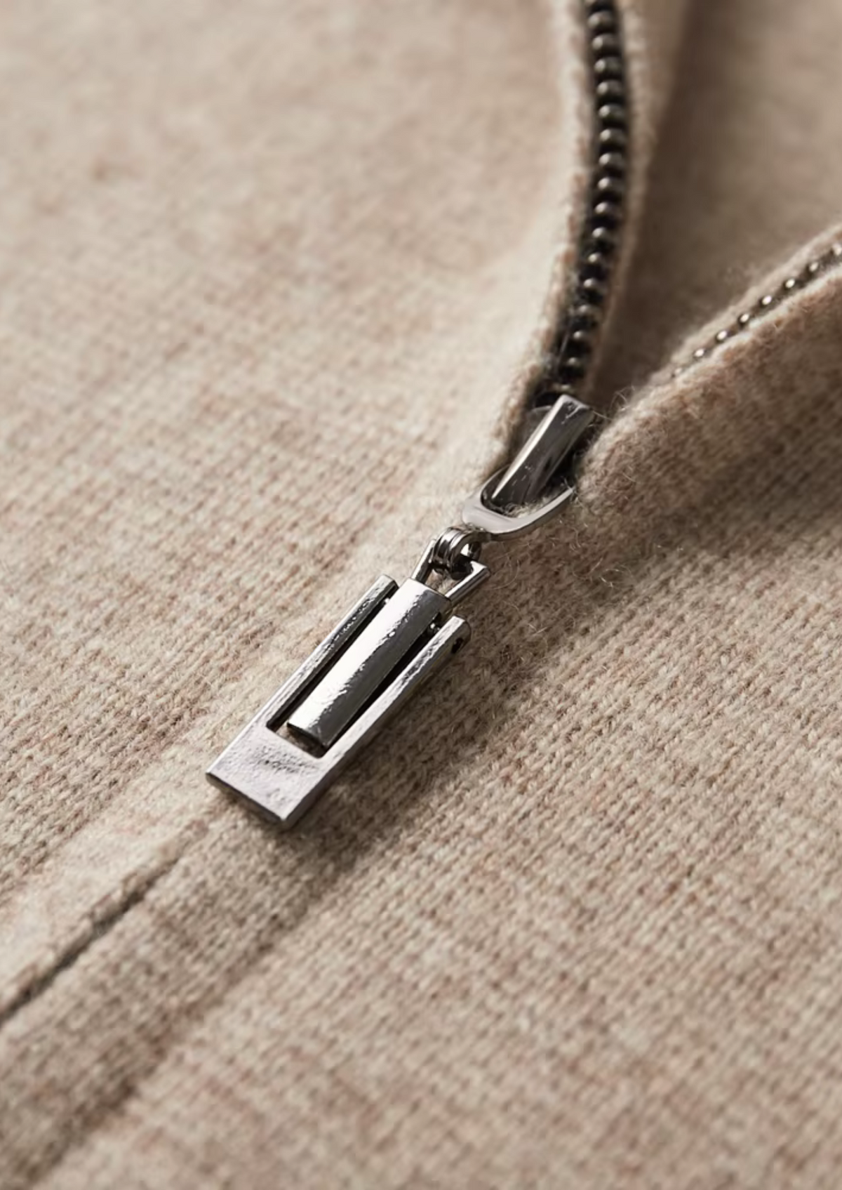 Pure Extra-Fine Merino Wool Zip Polo Cardigan, view 5