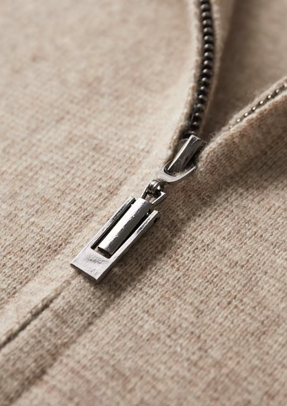 Pure Extra-Fine Merino Wool Zip Polo Cardigan, view 5