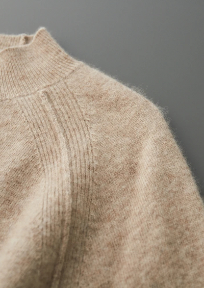 Pure Extra-Fine Merino Wool Raglan Mockneck, view 7