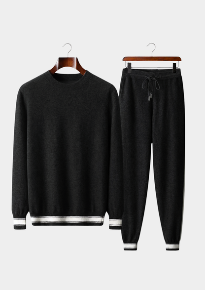 Premium Cashmere Black Vienna Leisure Set, view 1