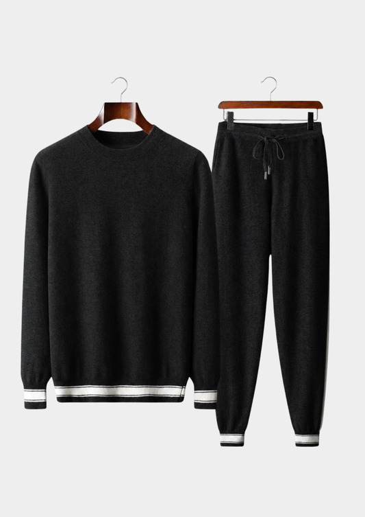 Premium Cashmere Black Vienna Leisure Set, view 1