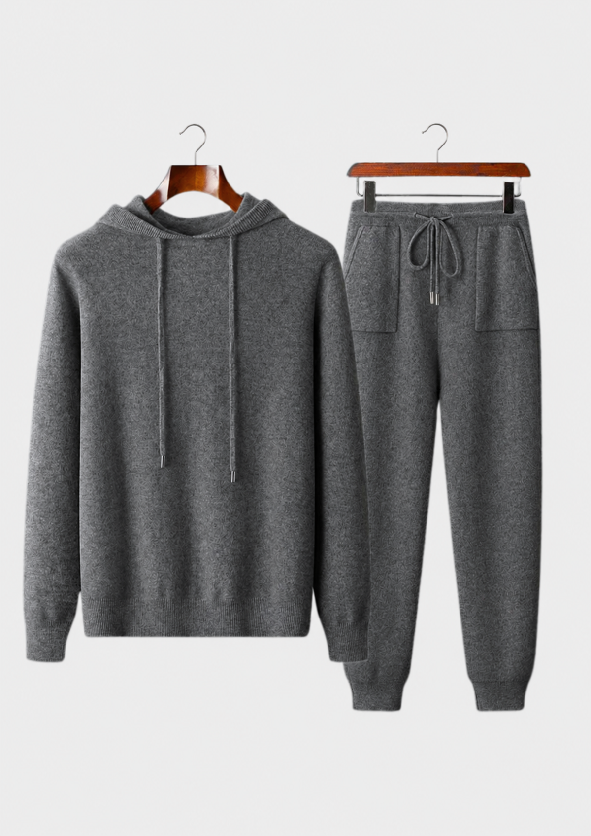 Premium Cashmere Dark Gray Alain Leisure Set, view 1