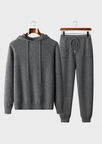 Premium Cashmere Dark Gray Alain Leisure Set, view 1
