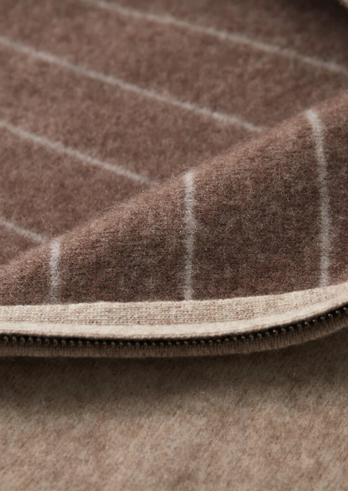 Premium Cashmere Two Tone Zip Cardigan, view 8