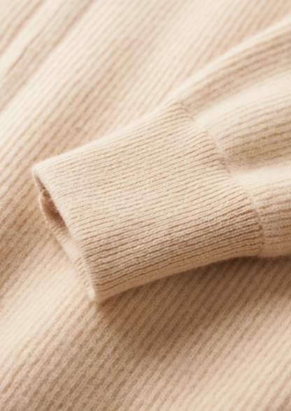 Pure Extra-Fine Merino Wool Ribbed Zip Cardigan, view 6