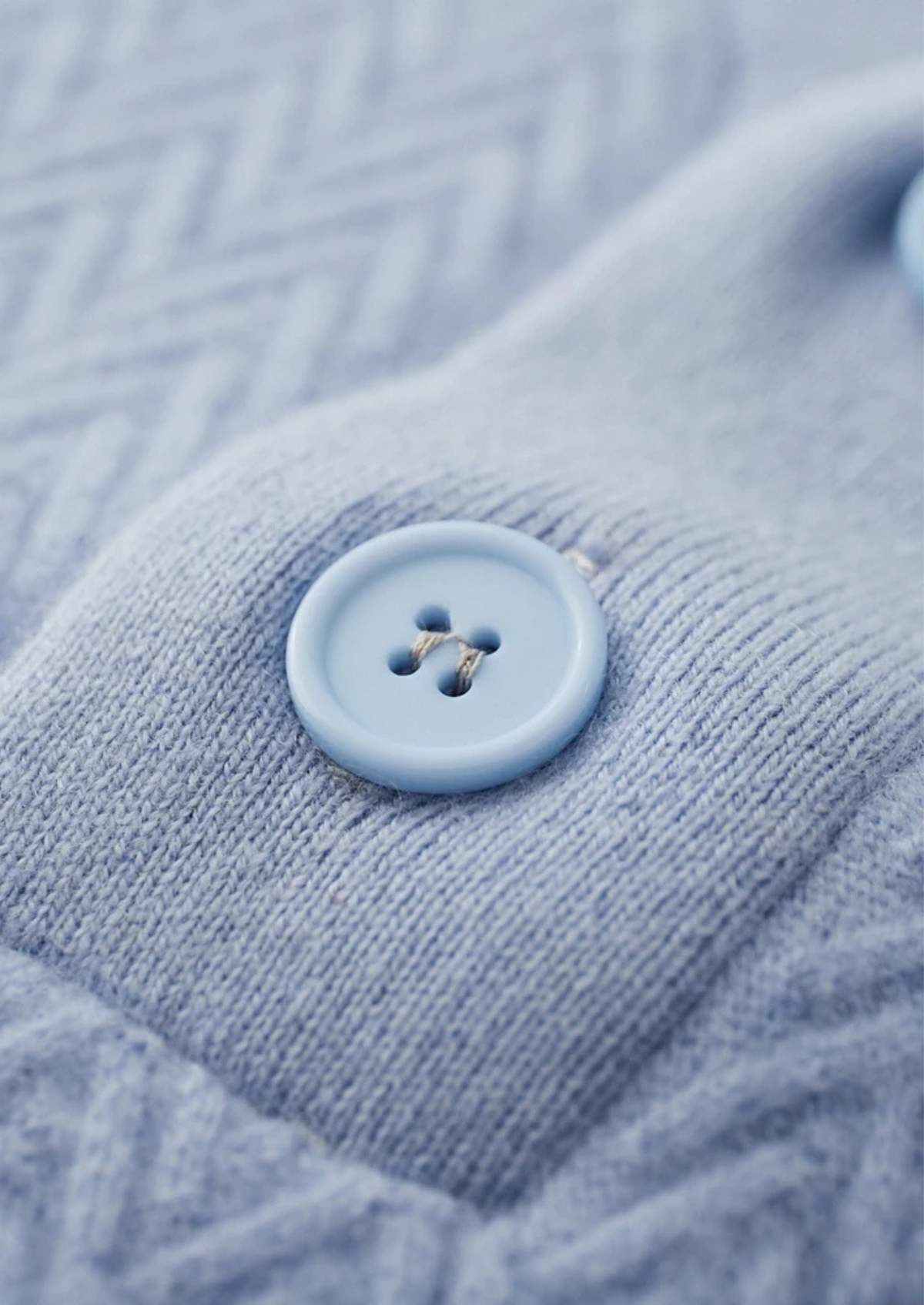 Premium Cashmere Zigzag Button Sweater, view 6