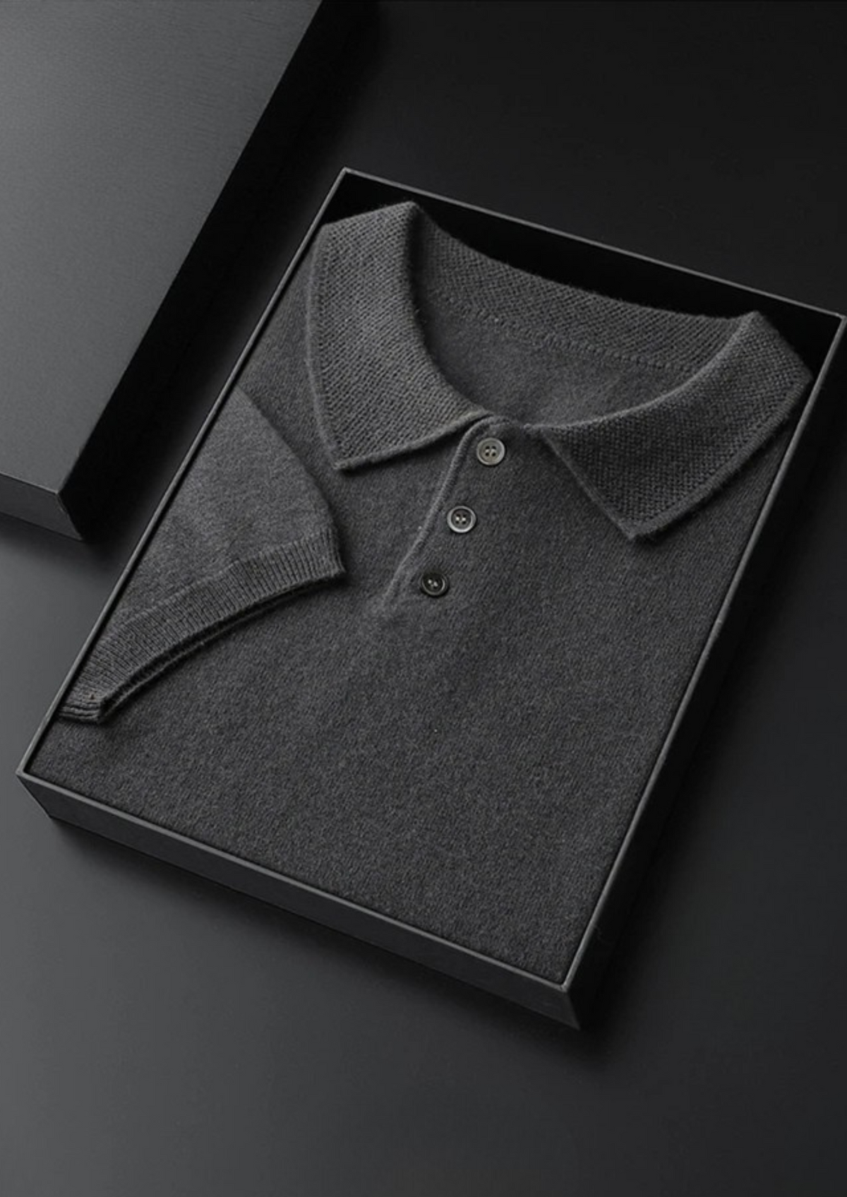Premium Cashmere Classic Polo Shirt, view 9