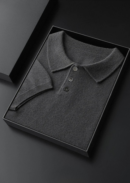 Premium Cashmere Classic Polo Shirt, view 9