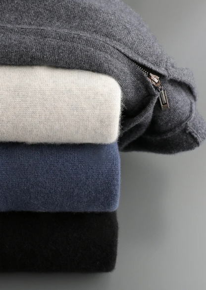 Premium Cashmere Zipper Hoodie, view 17