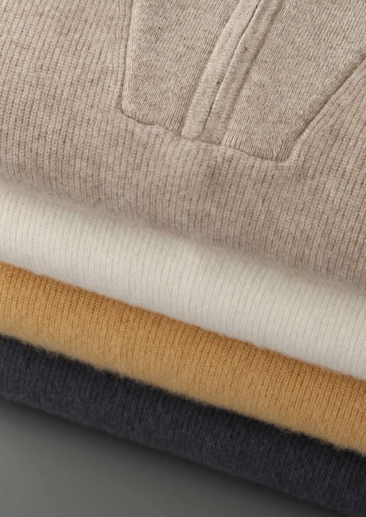 Premium Cashmere Ribbed Half-Zip Sweater, view 15