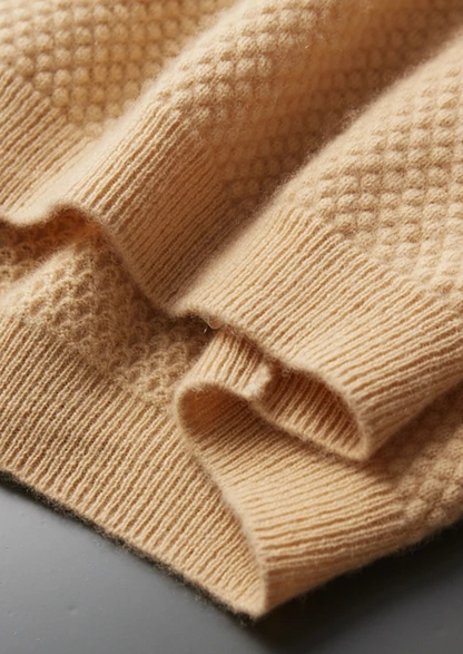 Premium Cashmere Mustard Two-Tone Polo, view 7