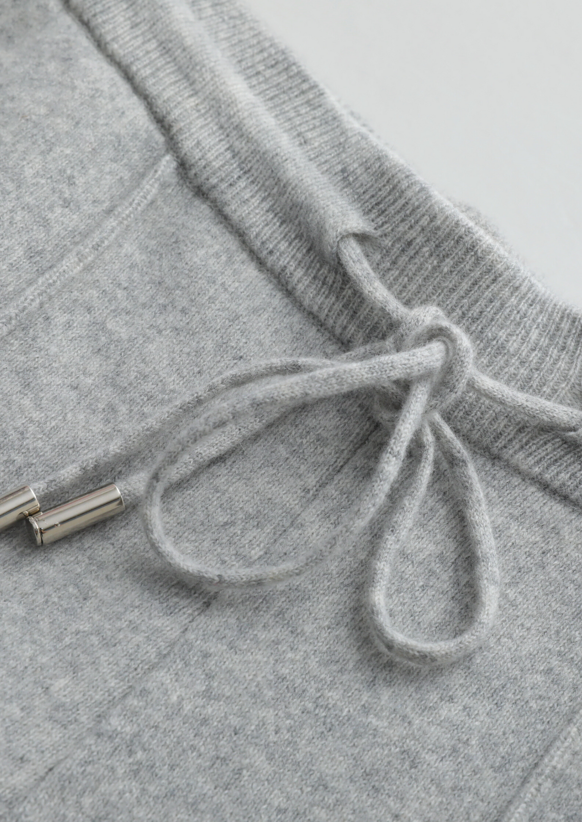 Pure Extra-Fine Merino Wool Light Gray Luzzo Set, view 4