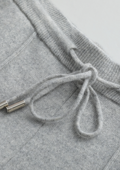 Pure Extra-Fine Merino Wool Light Gray Luzzo Set, view 4