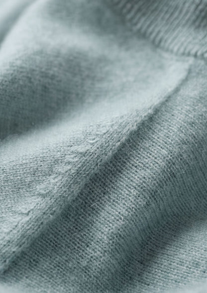 Premium Cashmere Classic Crewneck T-Shirt - Turquoise, view 2
