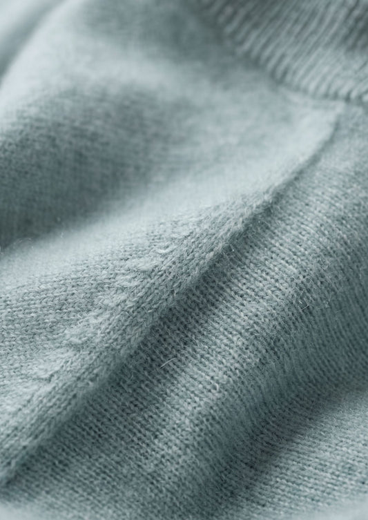 Premium Cashmere Classic Crewneck T-Shirt - Turquoise, view 2