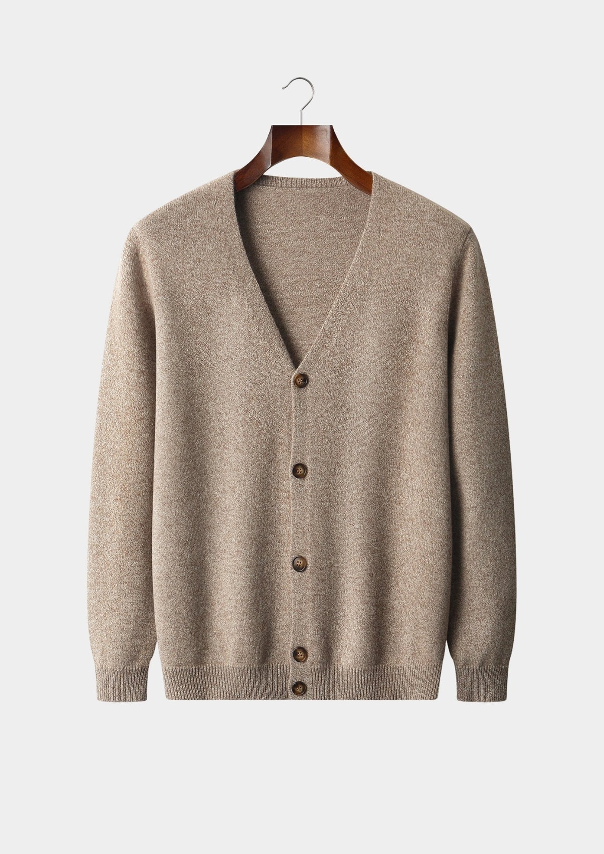 Pure Extra-Fine Merino Wool Classic Button Cardigan, view 1