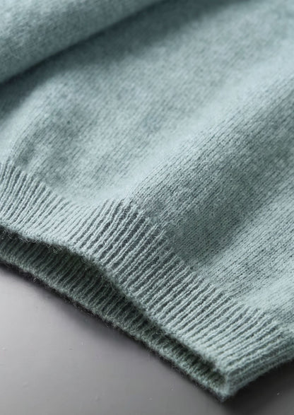 Premium Cashmere Classic Crewneck T-Shirt - Turquoise, view 5