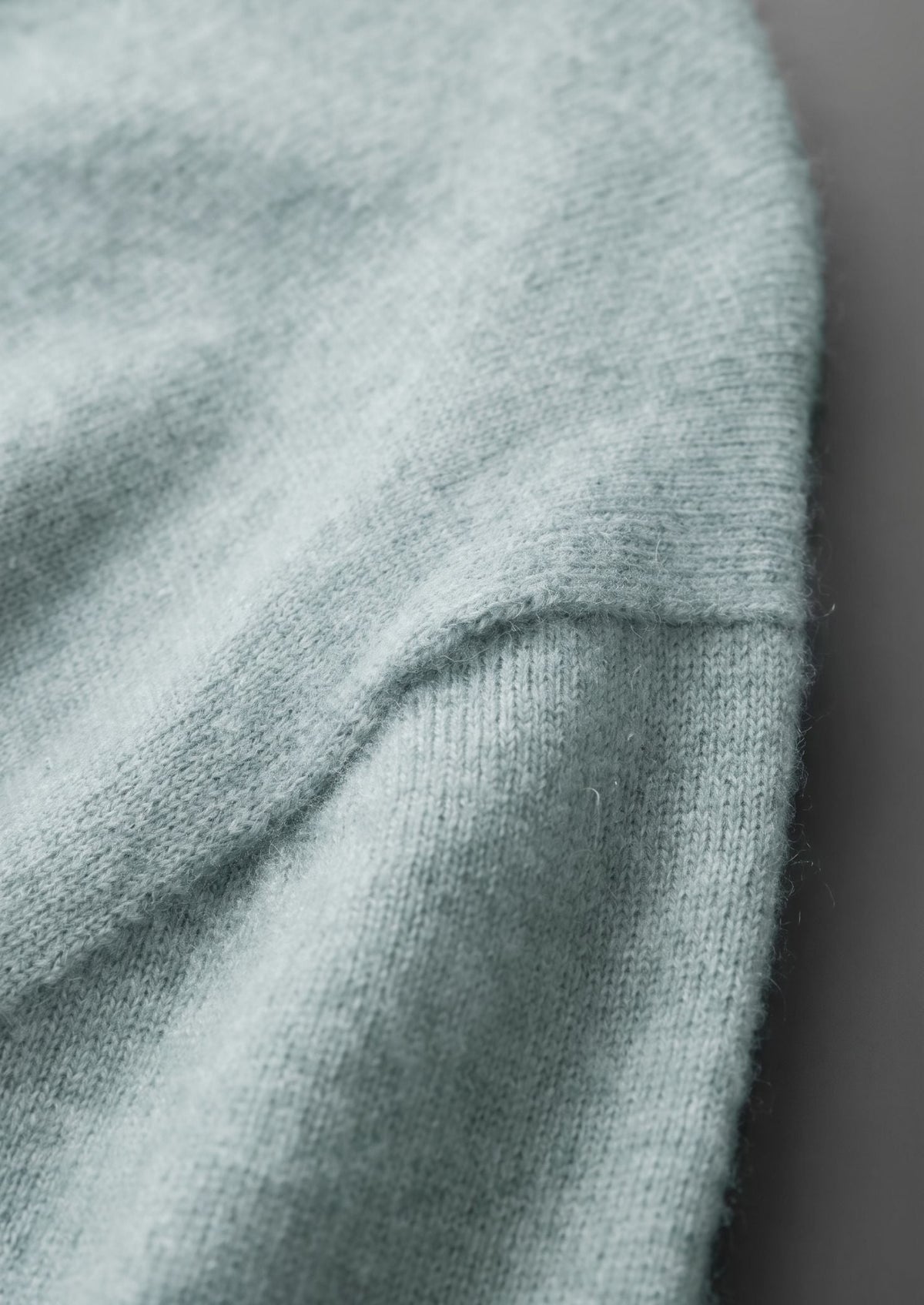 Premium Cashmere Classic Crewneck T-Shirt - Turquoise, view 4