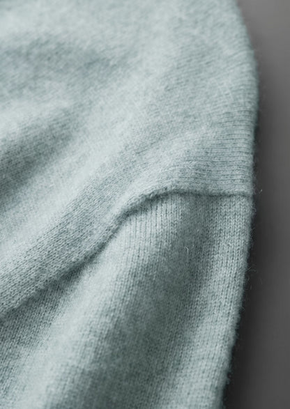 Premium Cashmere Classic Crewneck T-Shirt - Turquoise, view 4
