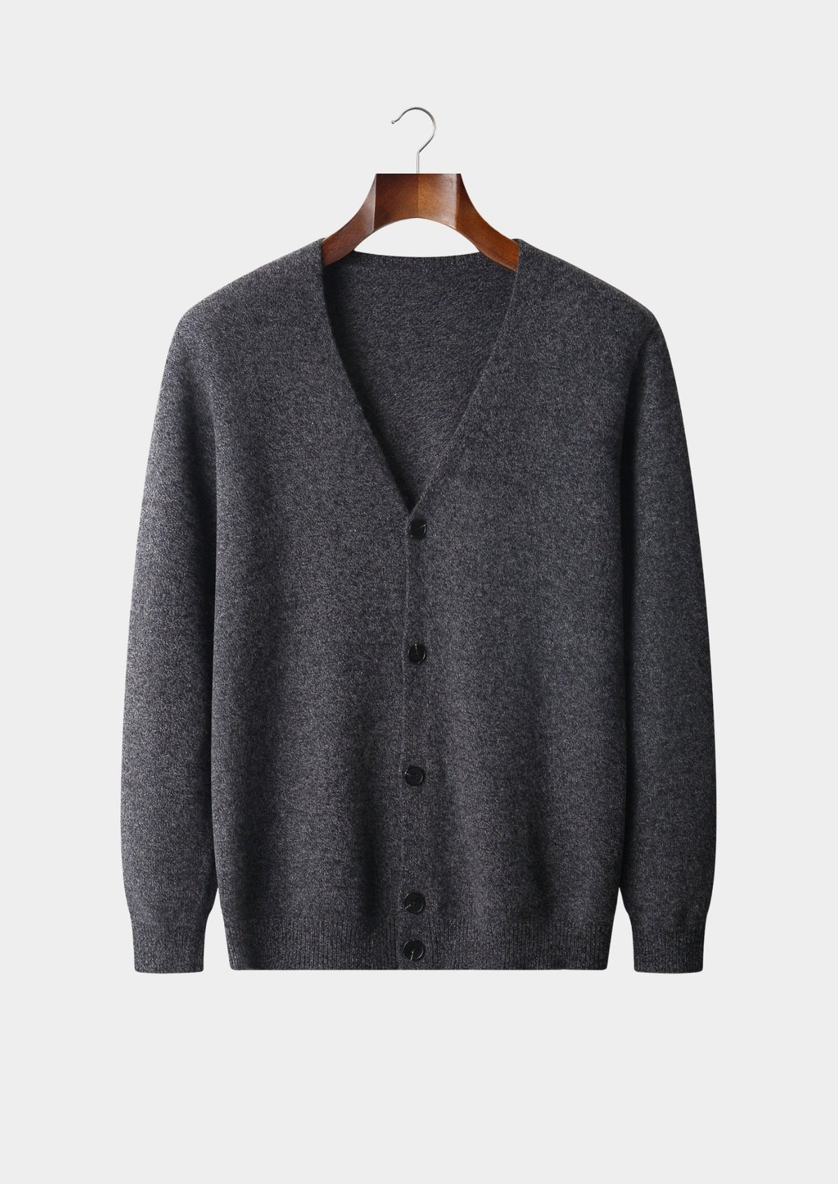 Pure Extra-Fine Merino Wool Classic Button Cardigan, view 12