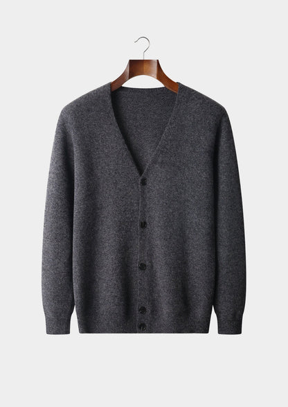 Pure Extra-Fine Merino Wool Classic Button Cardigan, view 12