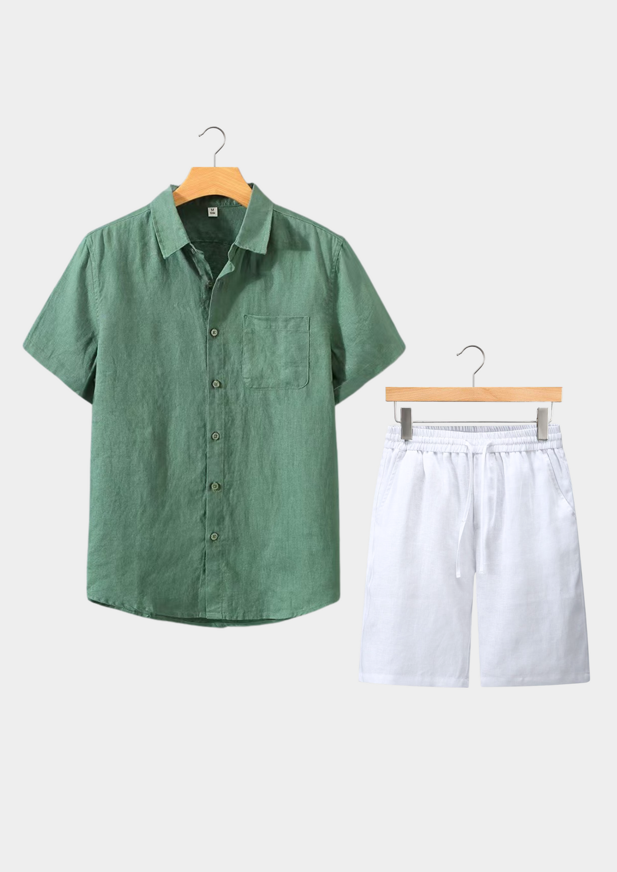 Aurelia Shortsleeve Summer Set - Green/white, view 1