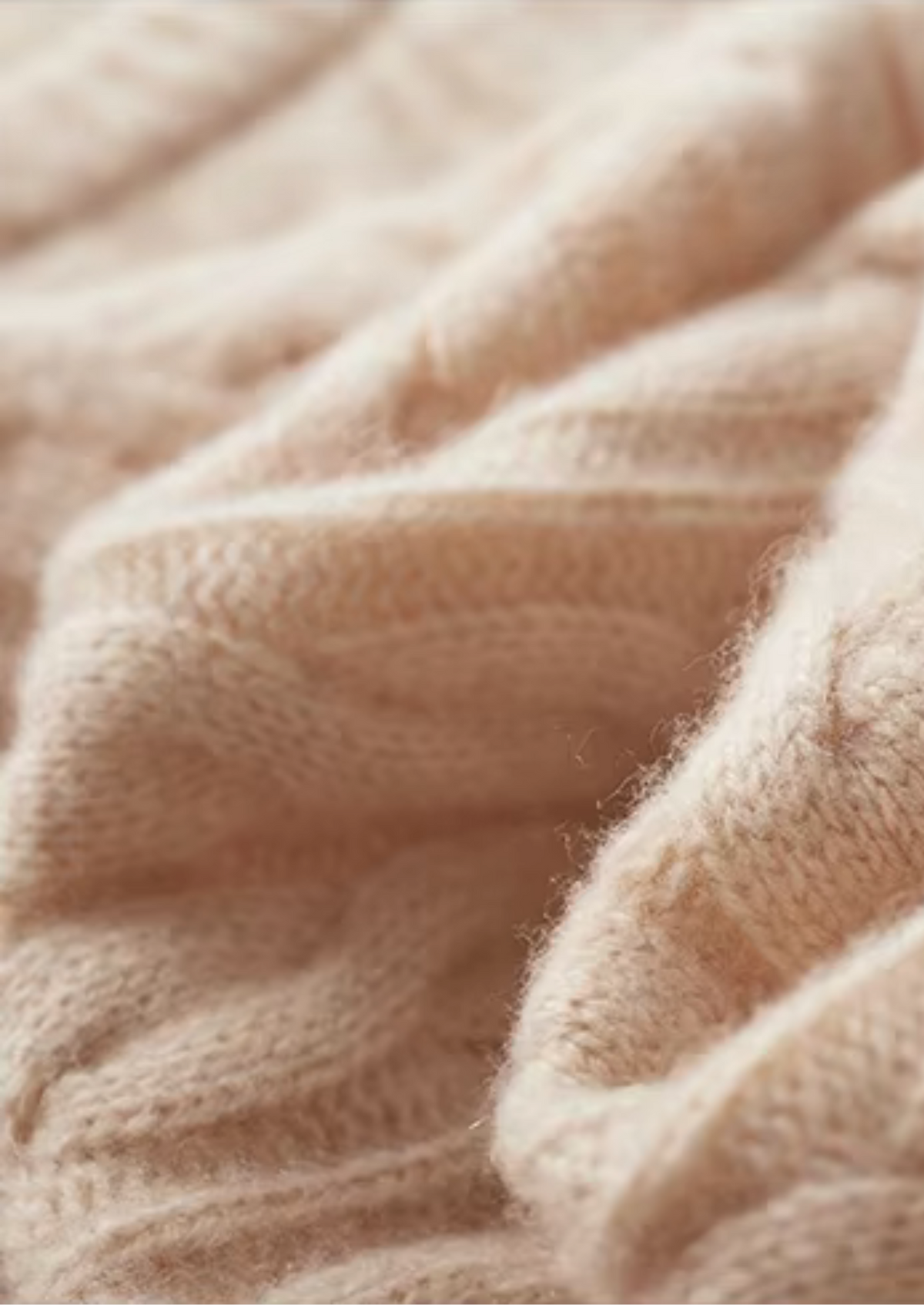 Pure Extra-Fine Merino Wool Cable Knit Crewneck, view 5