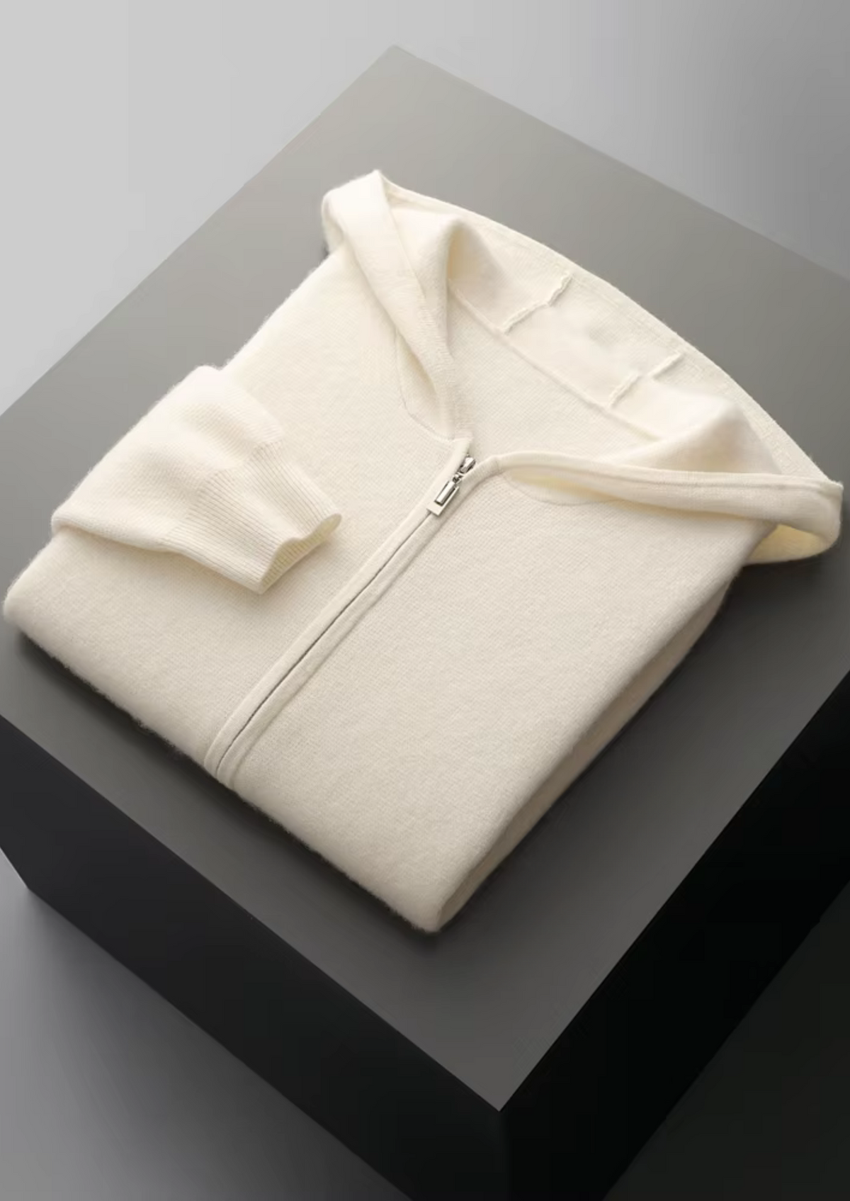 Pure Extra-Fine Merino Wool Zipper Hoodie, view 23