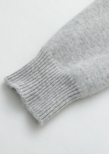 Pure Extra-Fine Merino Wool Light Gray Luzzo Set, view 7
