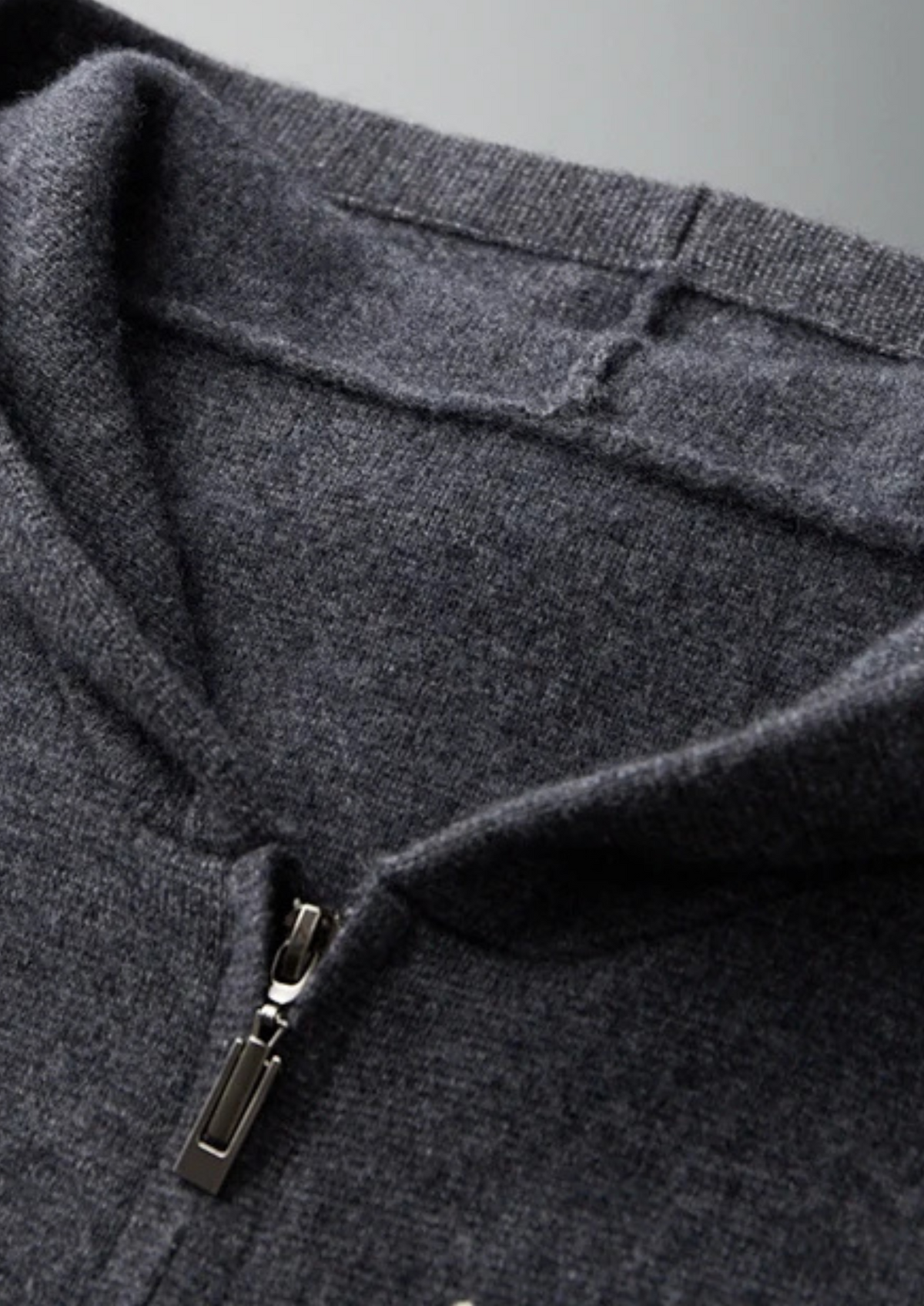 Premium Cashmere Zipper Hoodie, view 10
