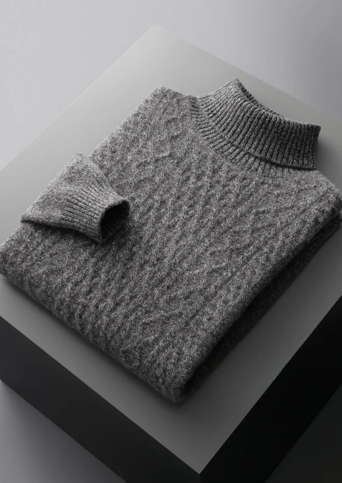 Pure Extra-Fine Merino Wool Traiano Rollneck, view 8