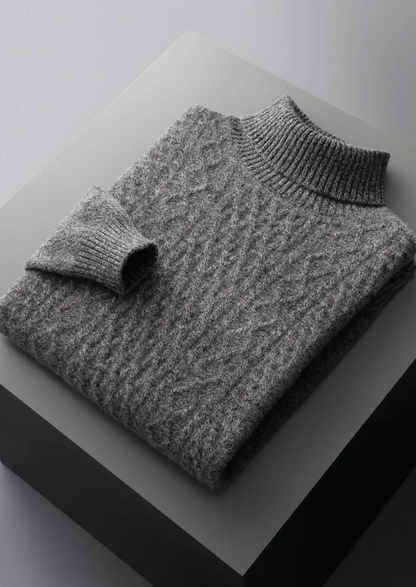 Pure Extra-Fine Merino Wool Traiano Rollneck, view 8