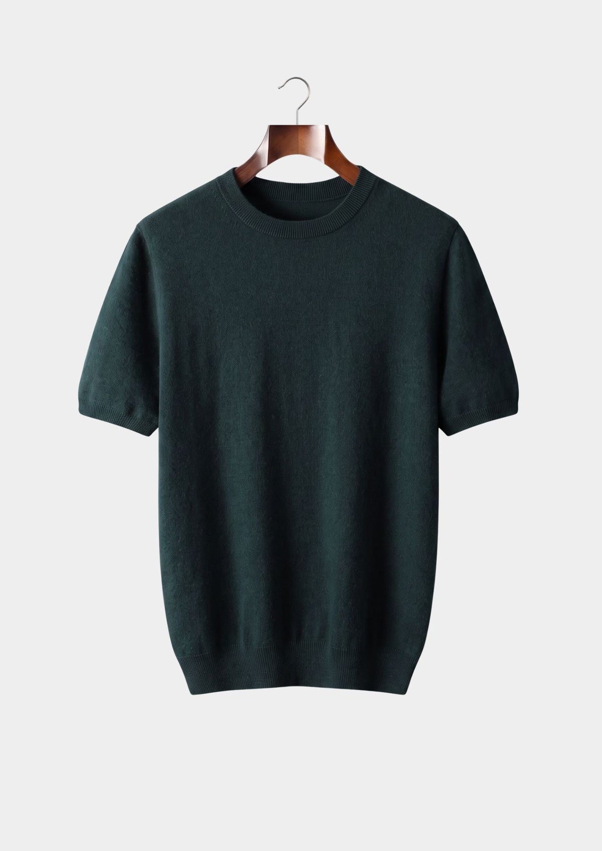 Premium Cashmere Classic Crewneck T-Shirt - Sea Green, view 1