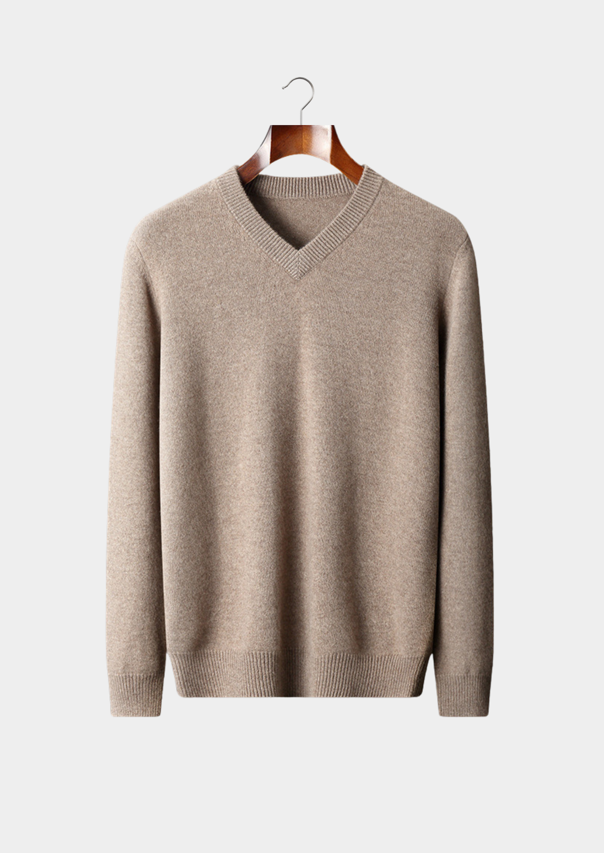 Pure Cashmere Essential V-Neck Sweater, view 1