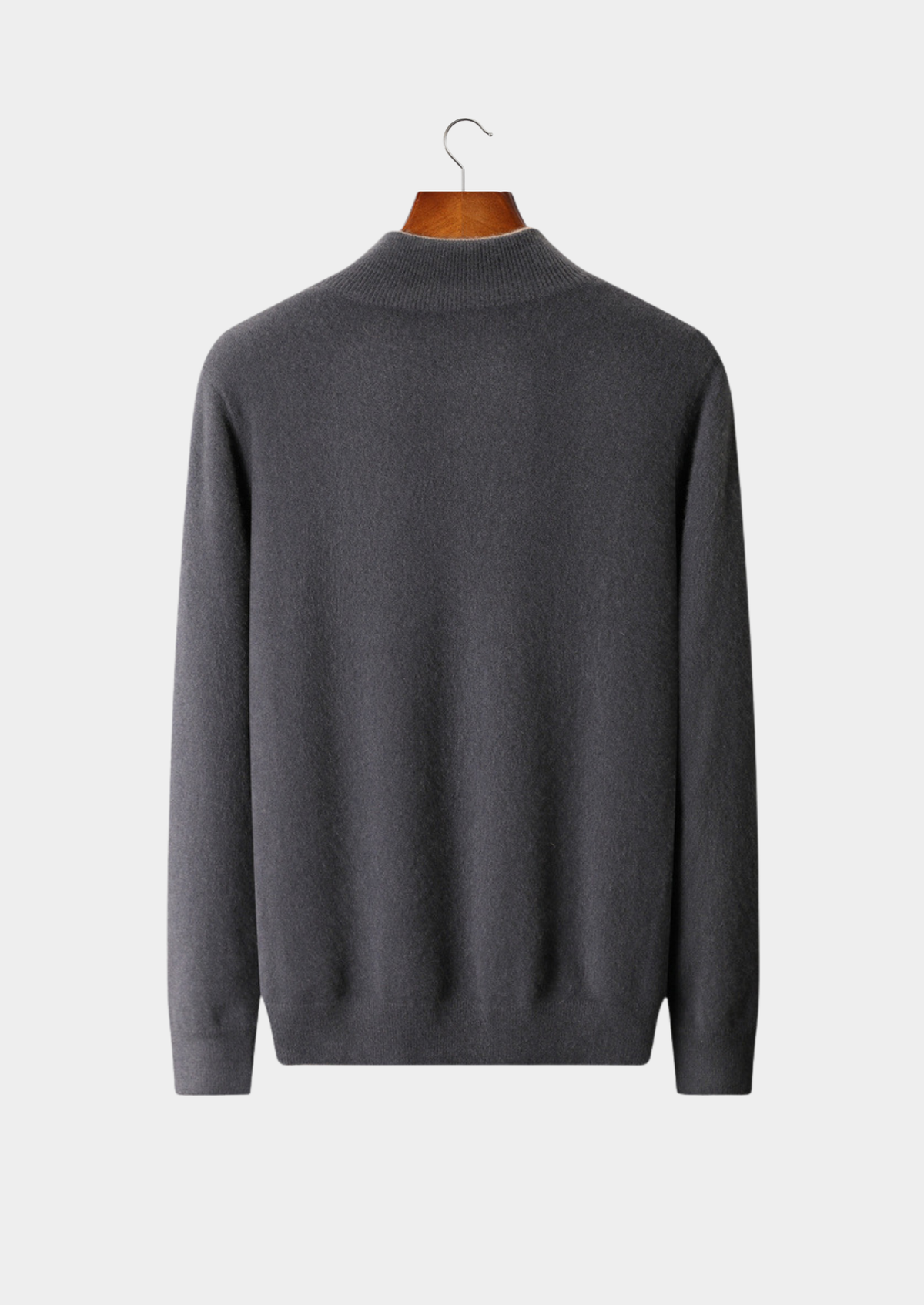Pure Cashmere Dark Gray Dual Zip Cardigan, view 2