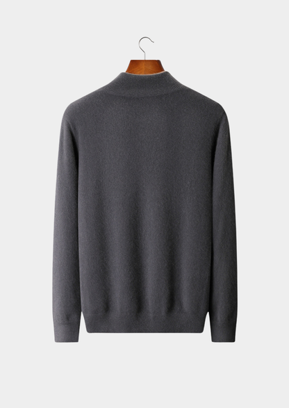 Pure Cashmere Dark Gray Dual Zip Cardigan, view 2