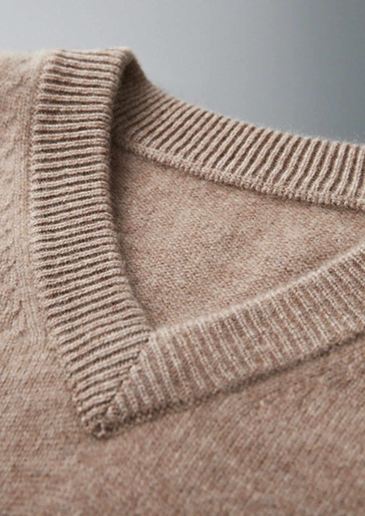 Pure Cashmere Essential V-Neck Sweater, view 4