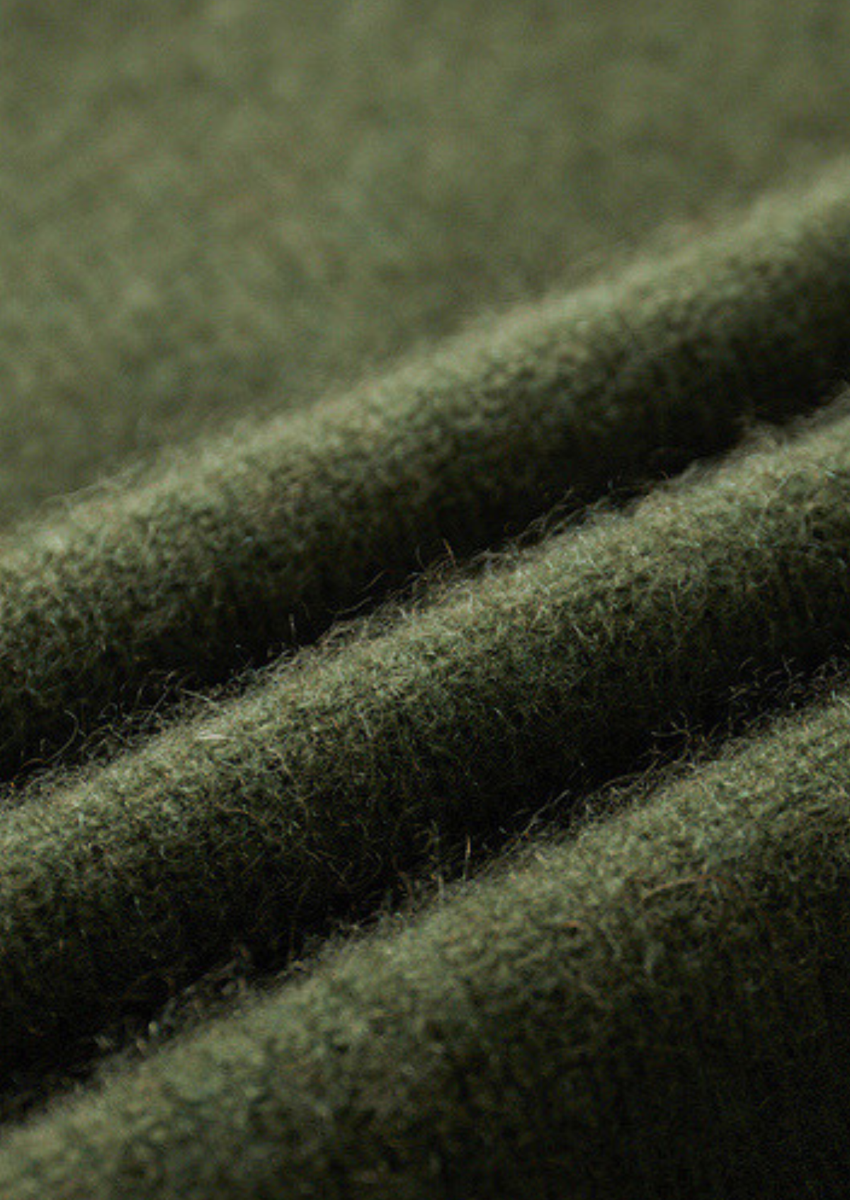 Pure Cashmere Olive Ribbed Half Zip, view 7