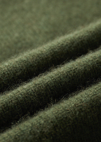 Pure Cashmere Olive Ribbed Half Zip, view 7