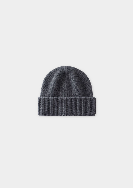 Dark Gray Cashmere Traiano Beanie, view 1
