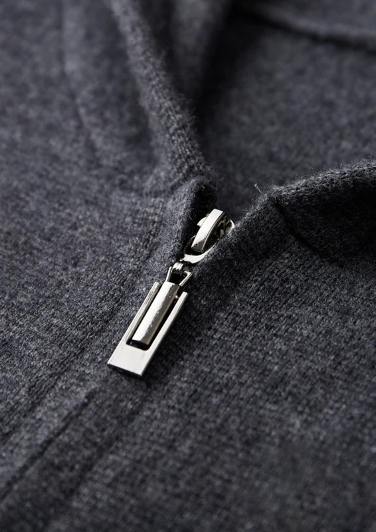 Premium Cashmere Zipper Hoodie, view 5