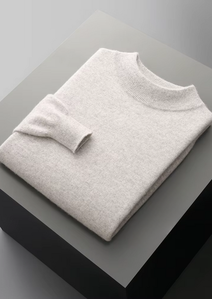 Pure Extra-Fine Merino Wool Classic Mockneck, view 3