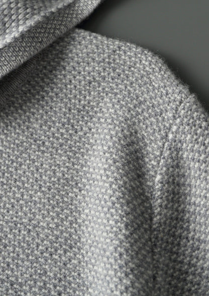 Pure Extra-Fine Merino Wool Jaquard Hoodie, view 6
