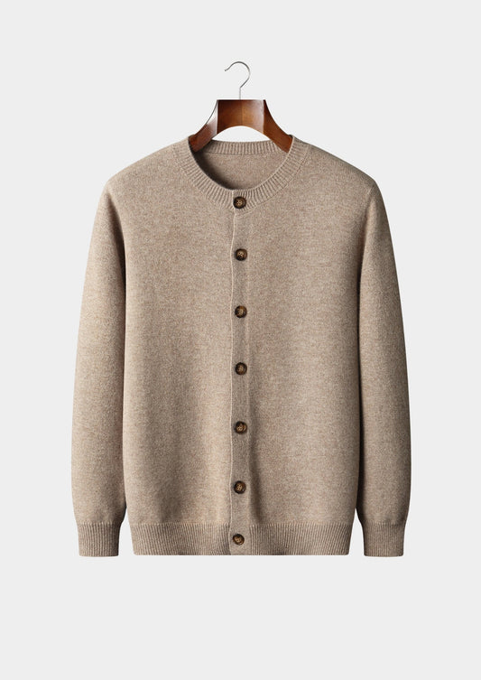 Pure Extra-Fine Merino Wool Classic Button Cardigan, view 1