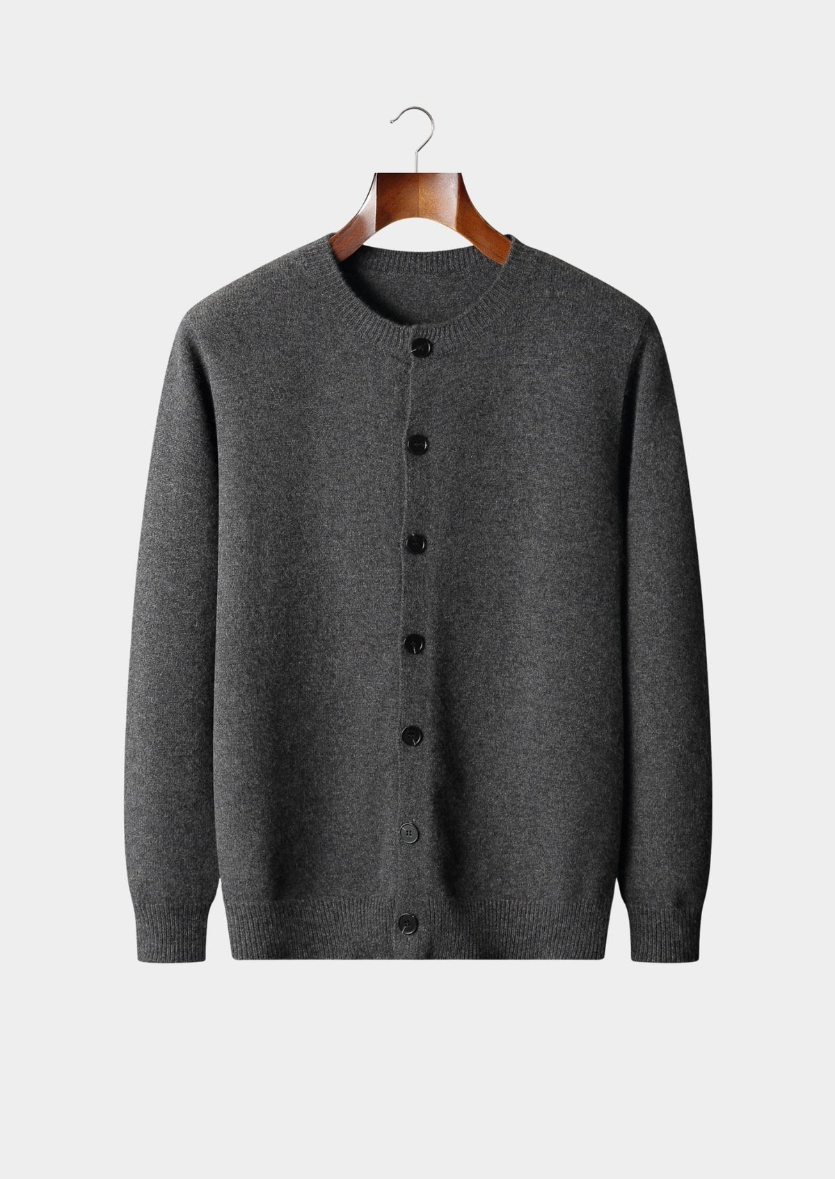 Pure Extra-Fine Merino Wool Classic Button Cardigan, view 12